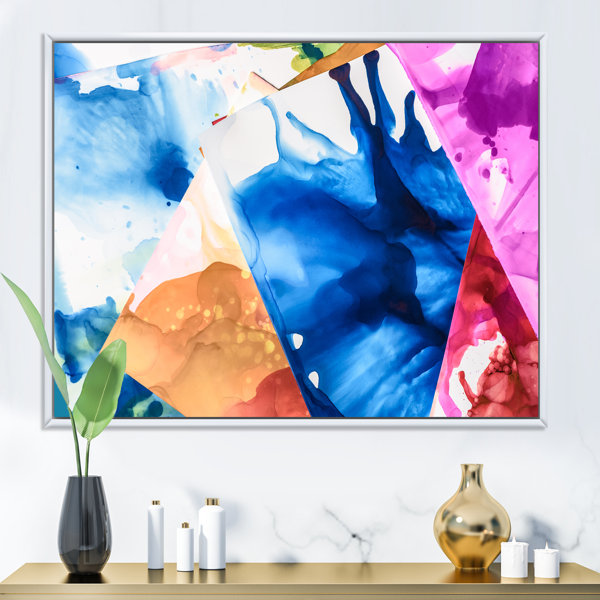 Wrought Studio Multicolor Splashes Ink Modern Canvas Wall Art Wayfair